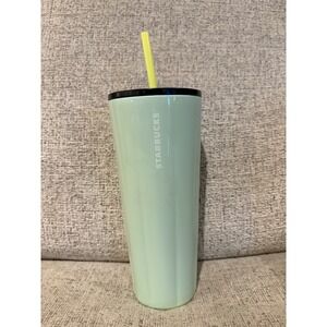 Starbucks Light Green Tumbler Travel Cup with Straw 24 oz